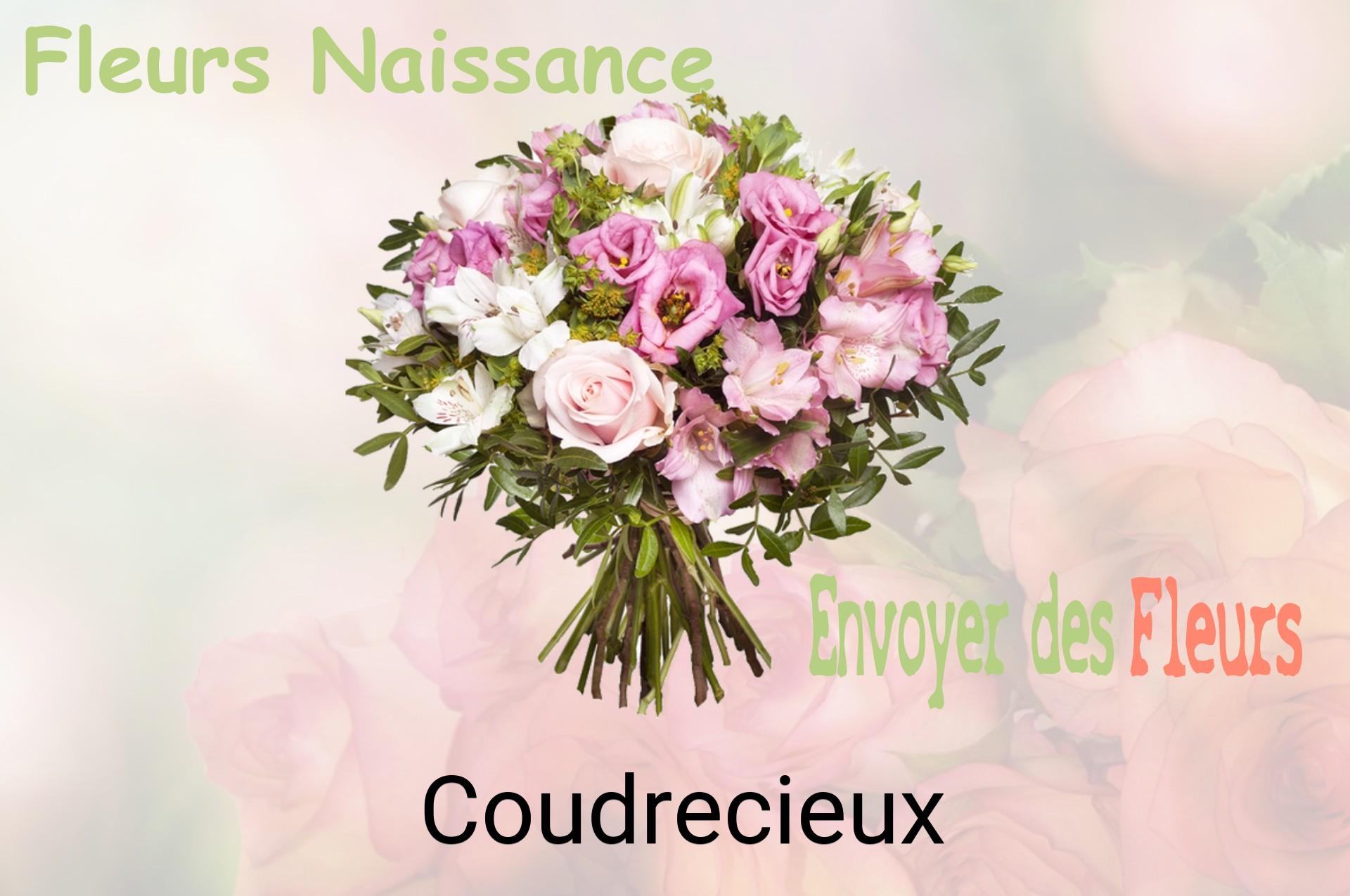 Bouquet de fleurs de naissance livré à Coudrecieux